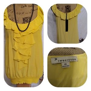 Twenty one M Ruffle Zip Tank